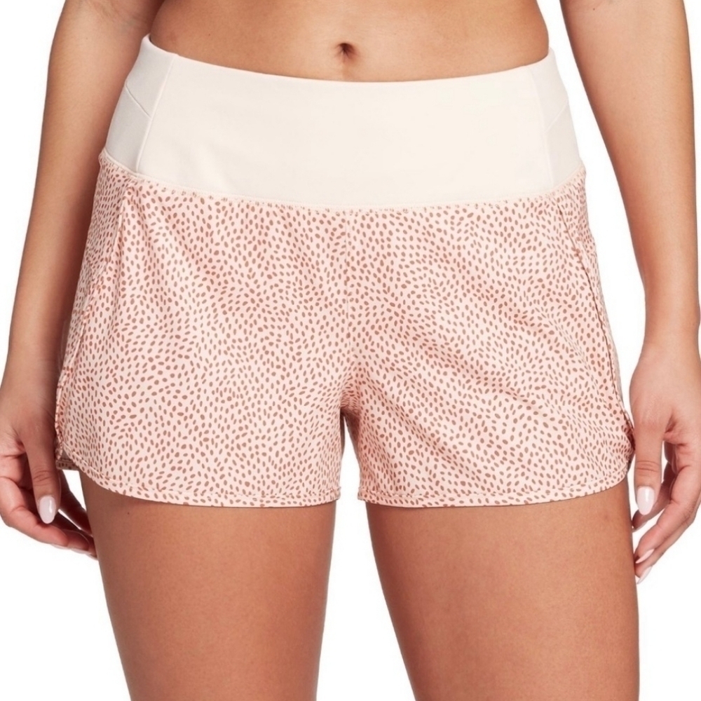 CALIA Pink Darling Confetti Dot Performance Shorts L NWT